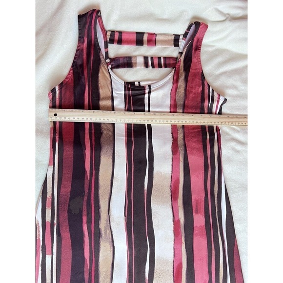 Women's Nina Leonard Bar-Back Print Maxi Dress Size M NWOT - Picture 5 of 10